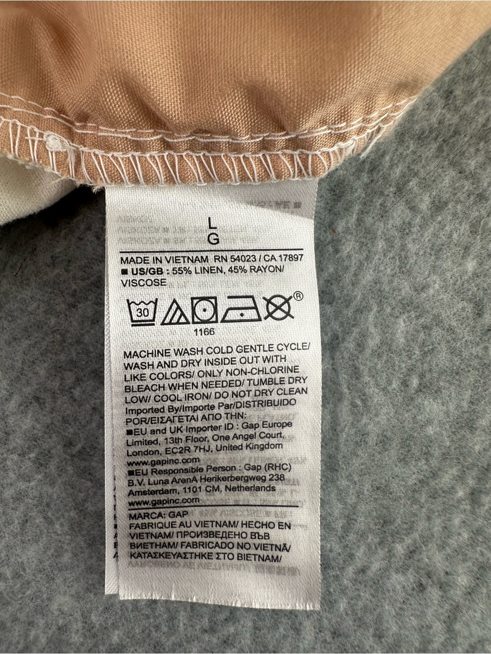GAP White Linen Blend High Waisted Pleated Shorts Size Womens Large New With Tag - Picture 11 of 11
